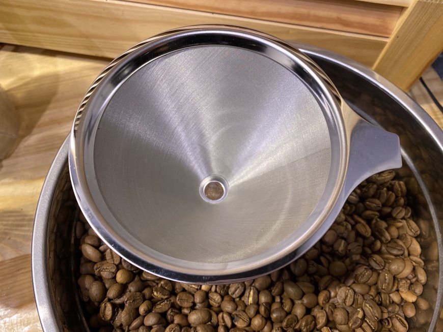 Металевий багаторазовий фільтр для кави, пуровер