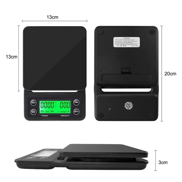 Весы для портафильтра под холдер Timer Scale MS-K07, c таймером